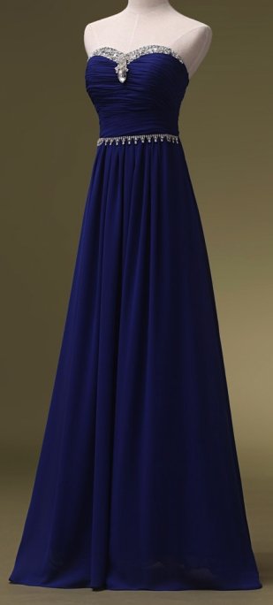 Royal blue prom dress. This