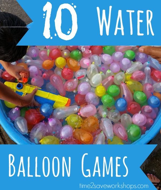 So fun!  Pin this for the next birthday party: 10 Water Balloon Games (For Kids, Teens and Youth