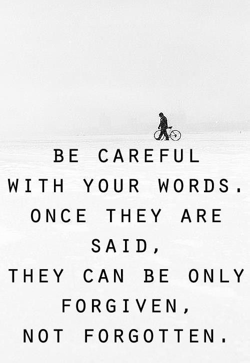 So true. Words are like bul