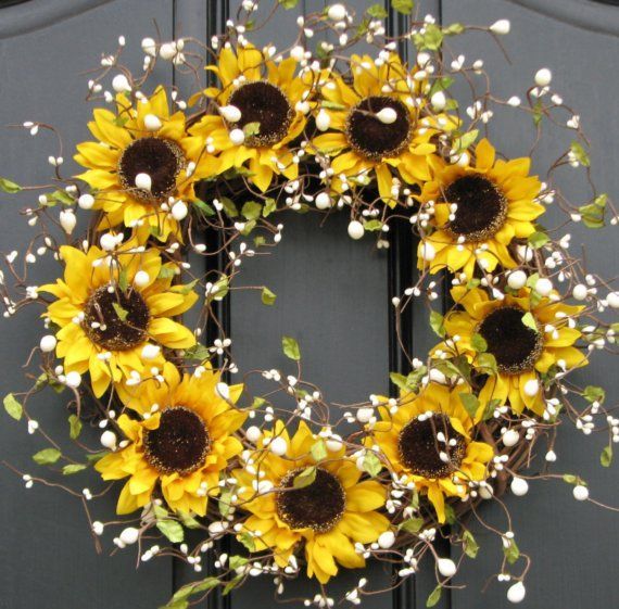 Sunflower Wreath  Berry Wre