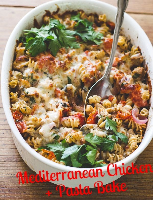 The Mediterranean Diet has been known as a healthful diet for years, and recent studies further support its benefits. Try making this Mediterranean Chicken + Pasta bake which includes many of the