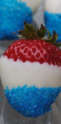 These not-so-seductive strawberries. | 23 Hilarious Fourth Of July Pinterest