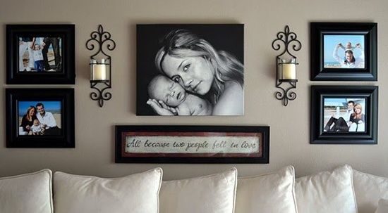 wall photo collage ideas (1