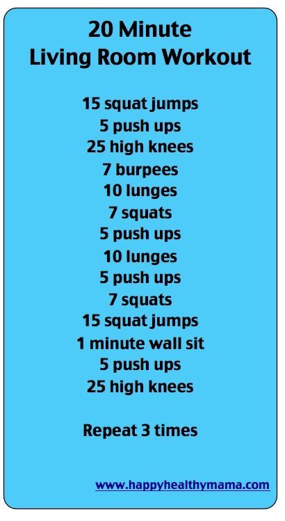 Workouts to do at home – 20