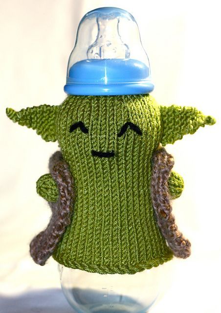 Yoda bottle cozy ~ AHHHH Ho