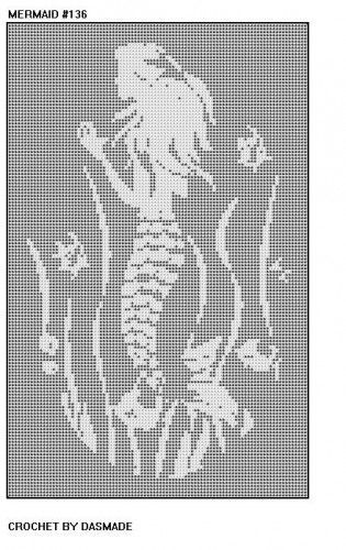 136 Mermaid Filet Crochet D