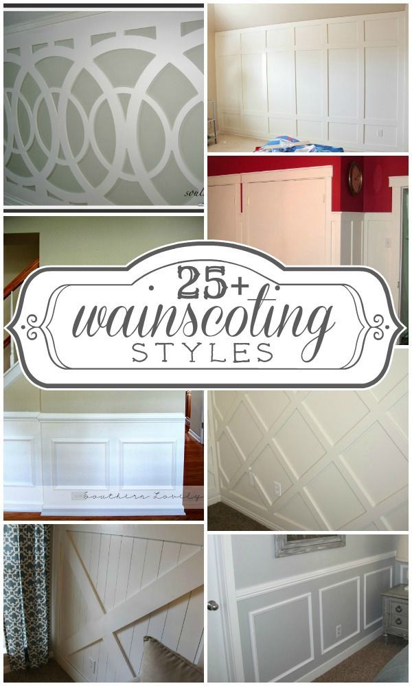 25+ wainscoting ideas and styles…love the circles …stairs?…also an option for the windows…master bedroom?