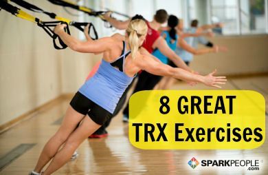 8 Amazing Exercises for the TRX Suspension Trainer | via @SparkPeople  I think TRX is my favorite STRENGTH focused group exercise class. The YMCA in Indianola has open TRX so you can grab a set and do