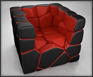 A chair made up of segments