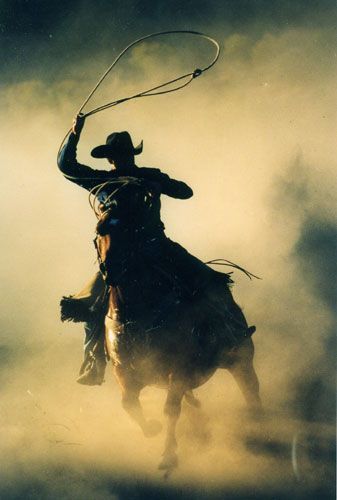 Cowboy roping…