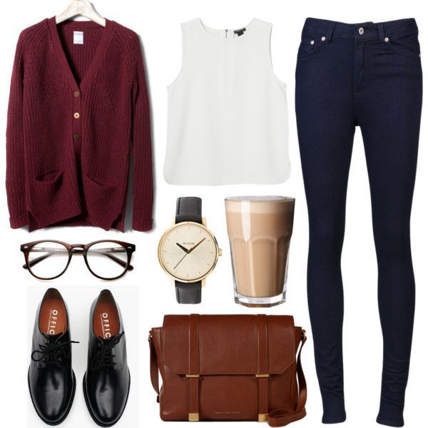 Fall outfit. Switch to white v neck undershirt