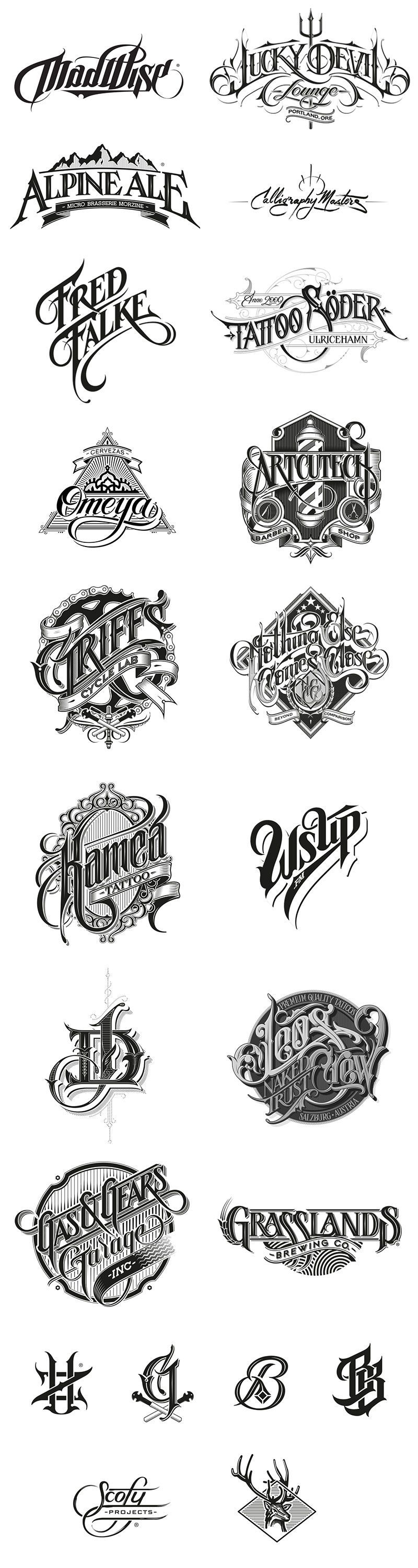 Hand-drawn logotypes, marks, and custom letterings by Martin Schmetzer. Martin Schmetzer is a Stockholm, Sweden based artist and graphic designer