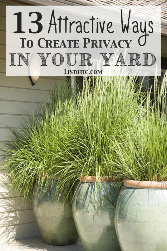 How to easily add privacy to a yard, deck or patio – great for urban dwellers or folks that live in older, squishy (houses close together)