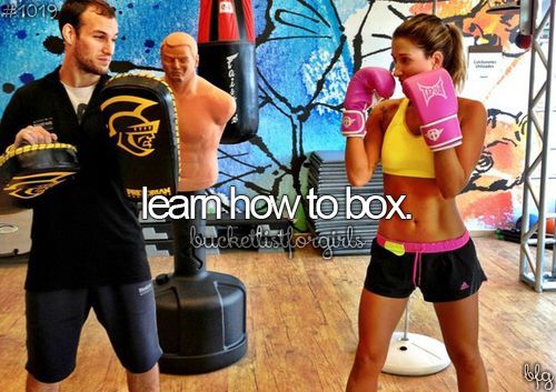 Learn How to Box / Bucket List Ideas / Before I