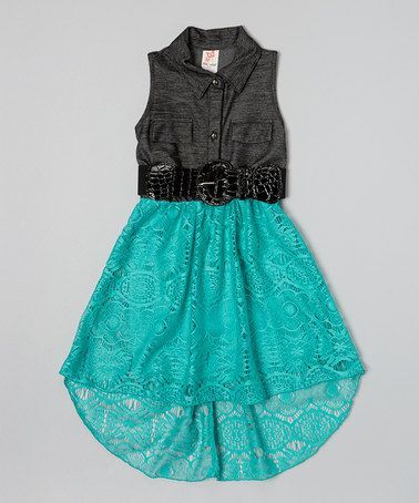 Look what I found on #zulily! Mint Belted Sleeveless Dress – Toddler & Girls