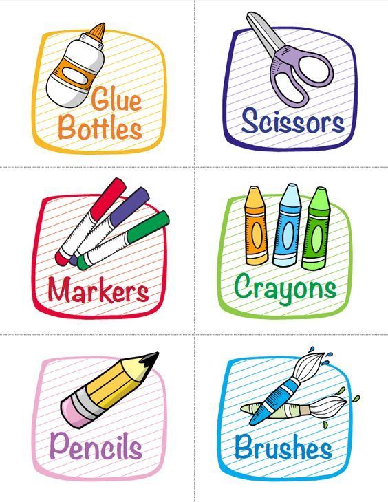 Classroom supplies, Printable labels and Label for on ... -   Great ideas for organizing classroom supplies