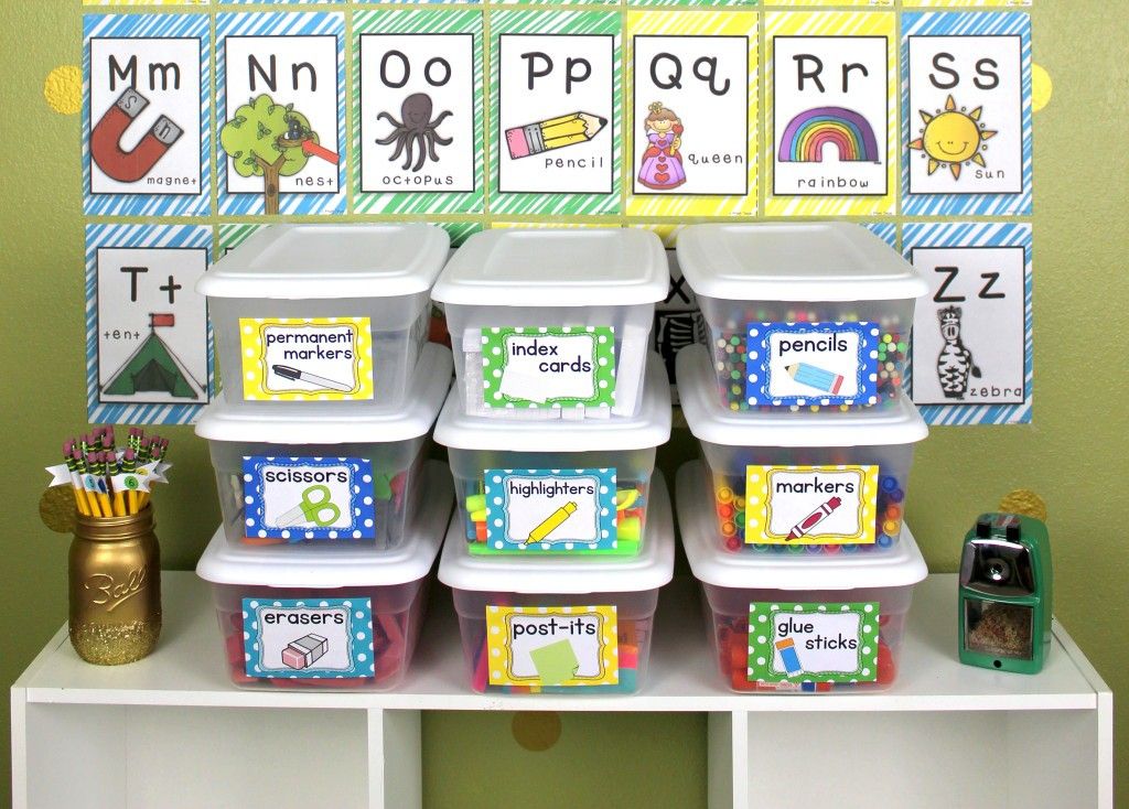 Great ideas for organizing classroom supplies