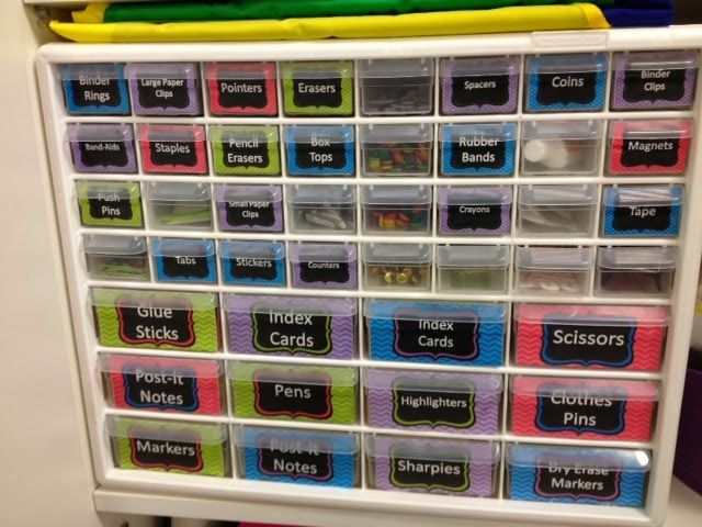Great ideas for organizing classroom supplies