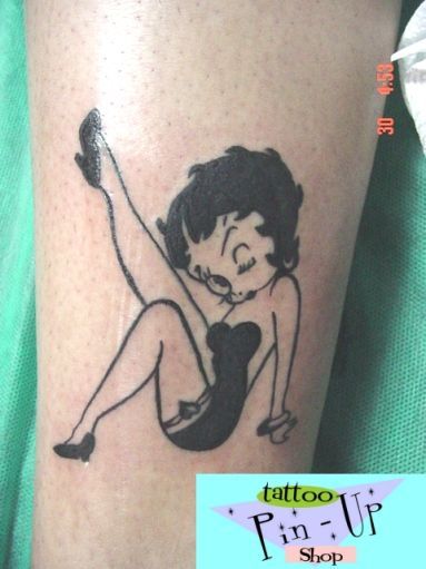 Simple Betty Boop Tattoo ~ Another consideration for Leslie and Me. .