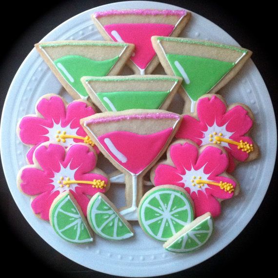 Summer Cocktail Party decorated cookies perfect by