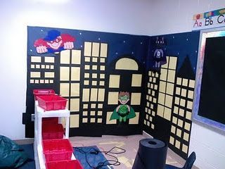 Superhero themed classroom. I love this idea, I know a teacher who used it this year and the kids love