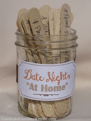 30 Ideas for Date Nights “At Home” – pull an idea, put the kids in bed and spend some time together