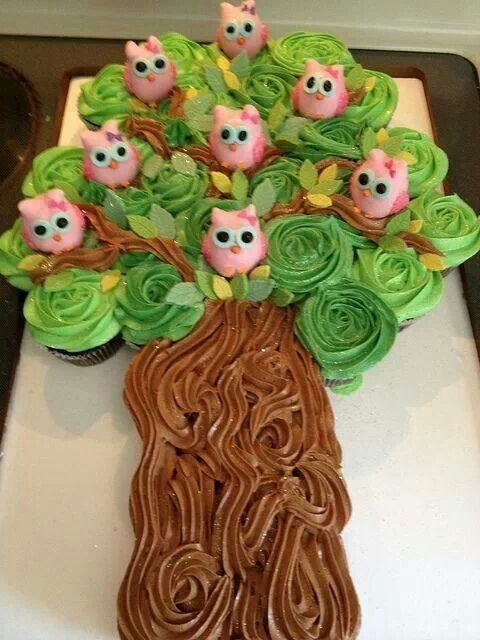 8. Pull Apart Owl Cupcake Cake – 50 of the Cutest Cupcakes Youll Ever See … → Food