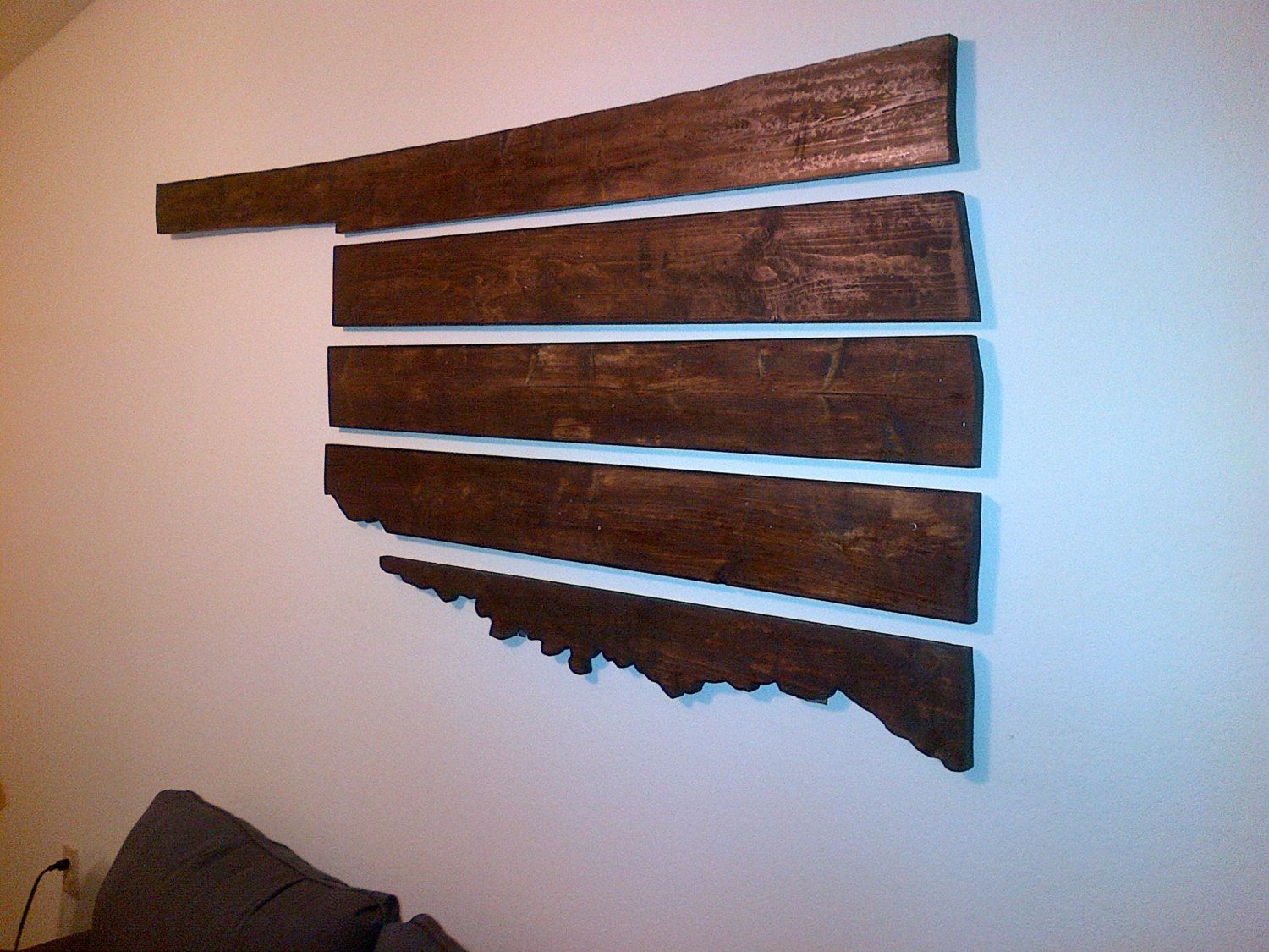 Adorable for a game room!! Wooden Oklahoma Wall Hanging. $100.00, via Etsy.