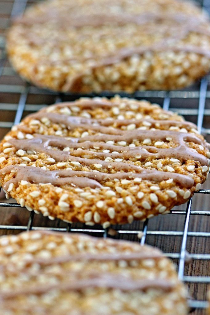 Almond Tahini Cookies with Cinnamon Icing – keviniscooking.com