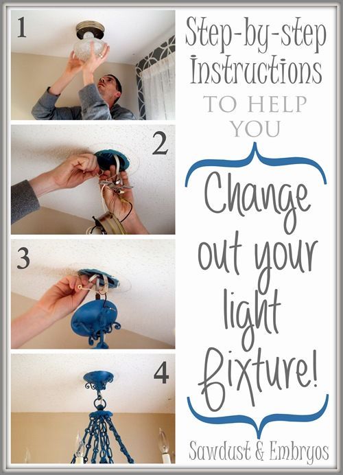 Are you looking to update the lighting in your house? Or maybe you just want to learn how to change out your light fixture. Pin