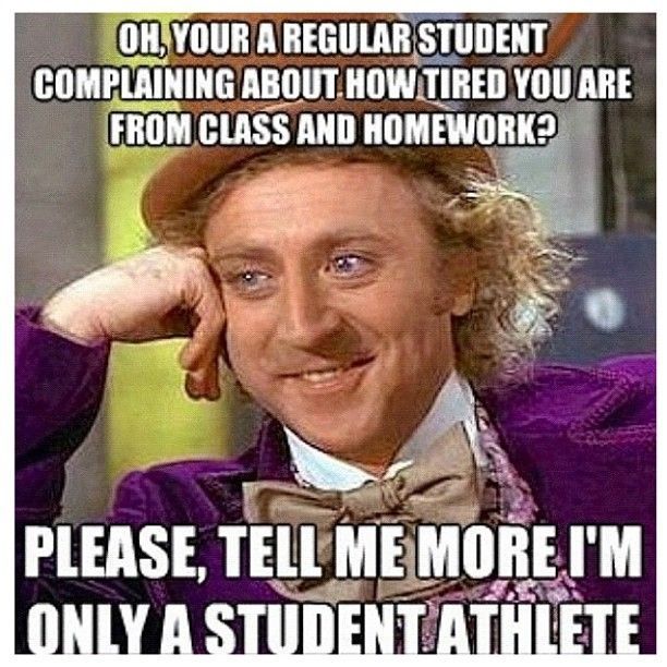 athlete problem…. seriously wonder how people can complain about homework when they get home right after or an hour after