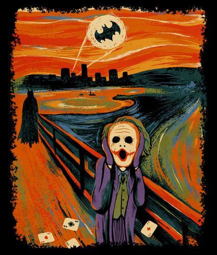 Ben Chen: “Joker Scream”. Revisit a traditional work of art using a character or theme from popular culture.