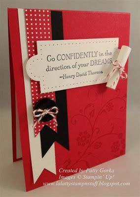 by Patty Gorka, LaLatty Stamp N Stuff: Graduation Quote – go confidently in the direction of your dreams; apothecary framelits
