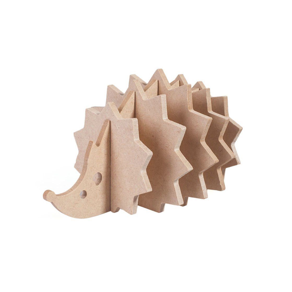 Cute Wood Coasters Hedgehog Shaped Set