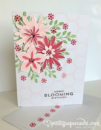 features Stampin Ups Flower Patch stamp set and coordinating Flower Fair framelits; Pretty Paper Cards