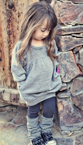 God, please at LEAST give me one lil girl!!!!!!!!!!!!!!!! Ashley Dress in Gray and Katey Leggings in Carbon by Joah Love – Shes so