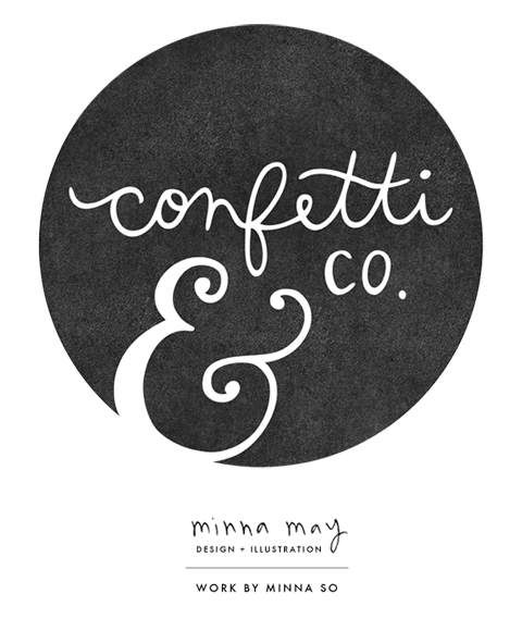 great stuff! simple brand – one colour branding – simple brand design – confetti & co logo design by @minna so