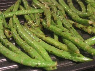Grilled Green Beans. Works with broccoli and asparagus too, the website says.  I bet you could also do Brussels Sprouts and