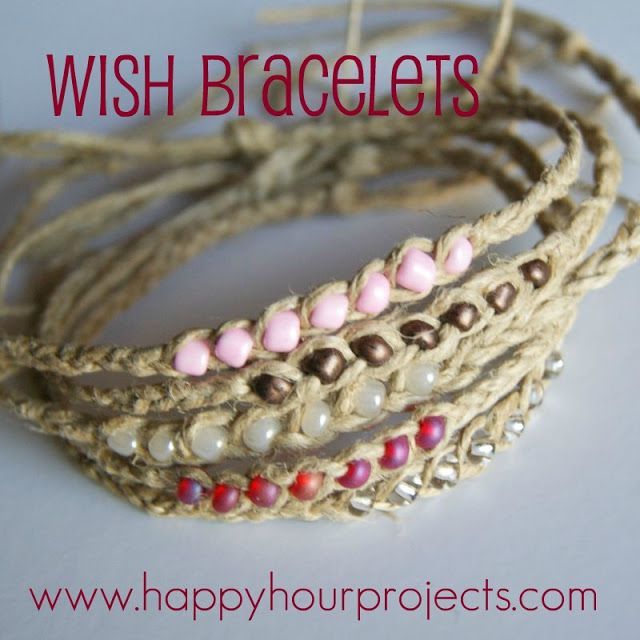 How to make wish bracelets for classes  simple…need large seed beads and hemp strand