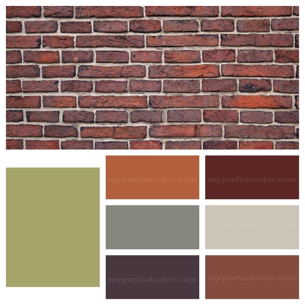 paint accent color with orange brown brick – Google Search