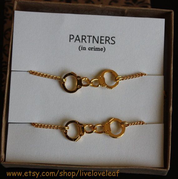 Partners in crime matching Best Friends Bracelets  by LiveLoveLeaf, $25.00