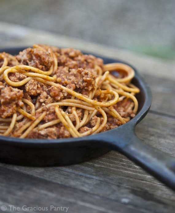 **Pinning this recipe so I have access to a whole website with clean eating recipes!!** clean eating skillet spaghetti