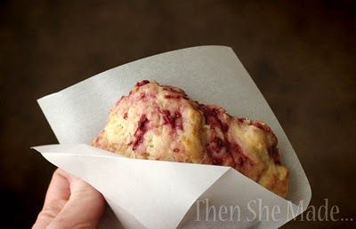 raspberry white chocolate scones…made them, soooo good! if you want less berries, id suggest only 1.5 cups. but still great!