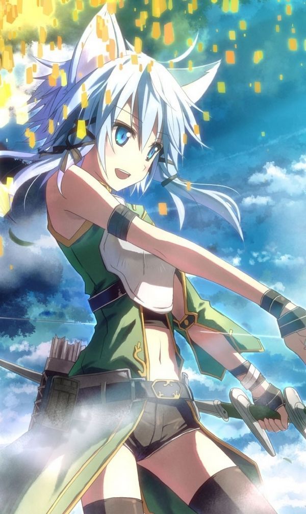 Sinon never smiled in GGO now she smiles every day in ALO! I am so happy for her!