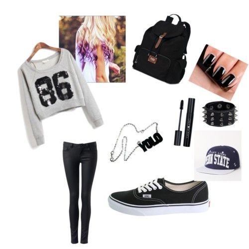 Swag Outfits Polyvore for girls | fashion look from November 2012 featuring Forever New jeans, Vans …