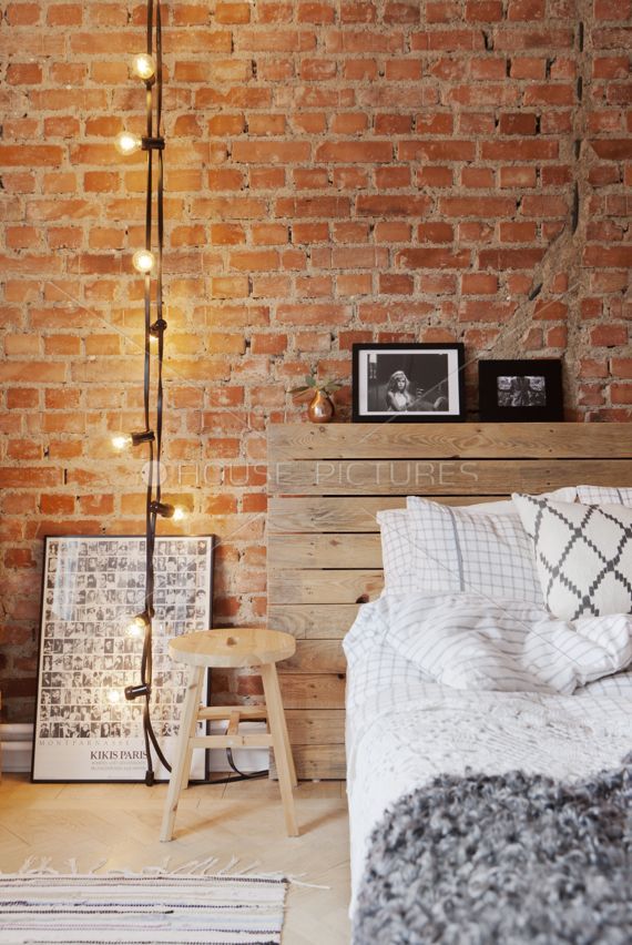 This a cute industrial designed room! With a vintage twist