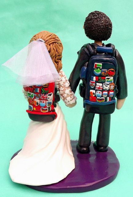 Traveling Backpacking Wedding Cake Topper by Ama Aqua Cake Toppers – Weddings, birthdays, Chris, via Flickr
