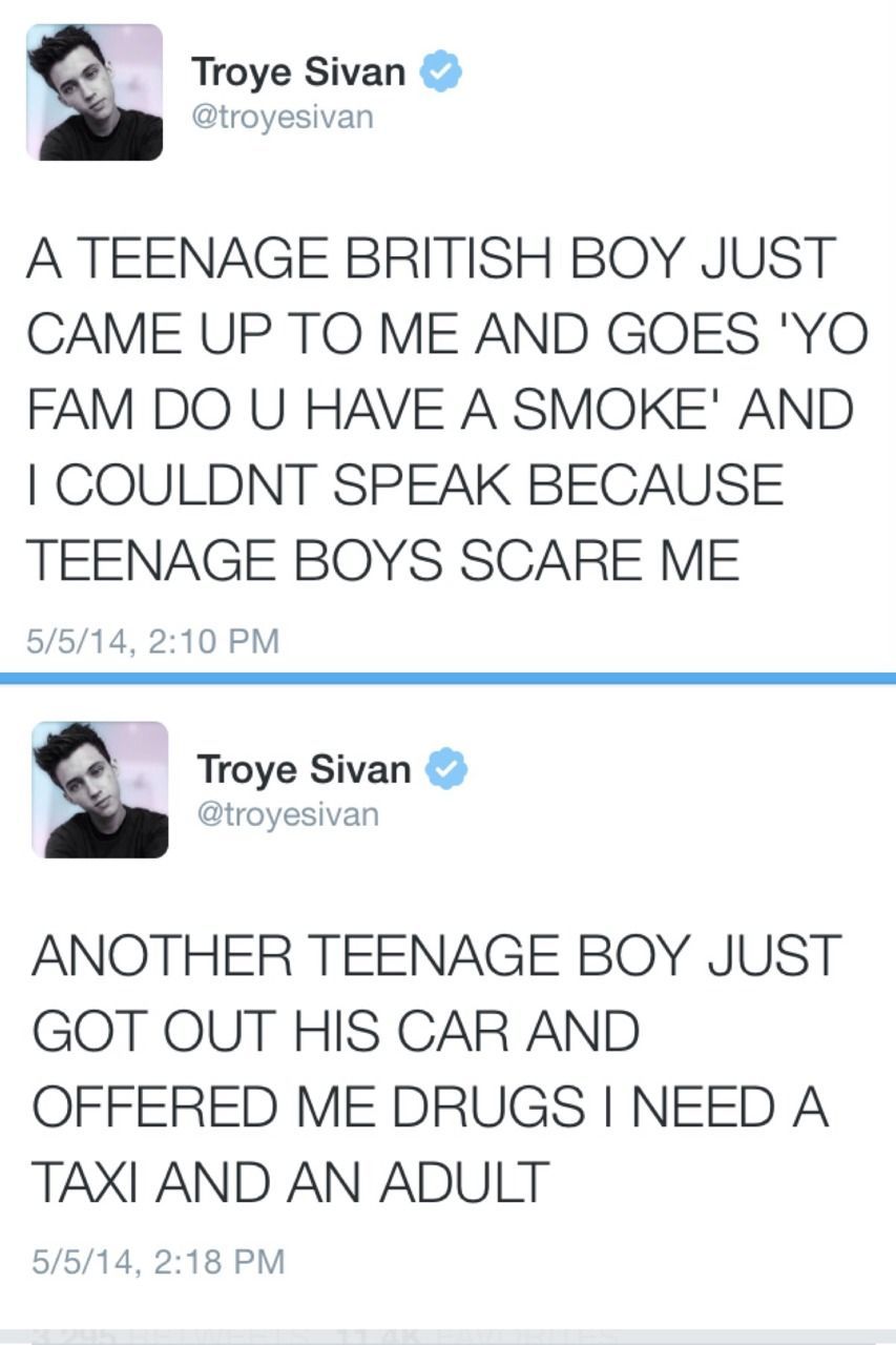 Troye Sivan you are the cutest fucking thing ever oh my God