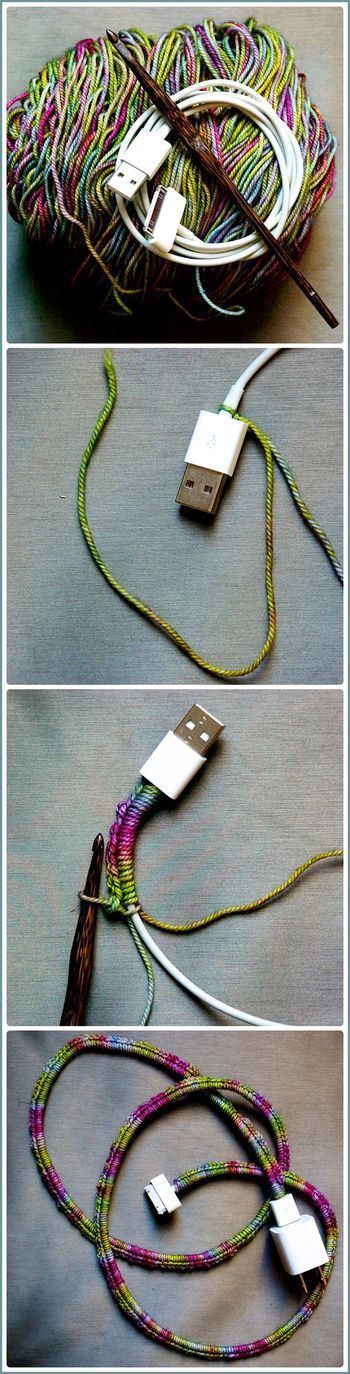 Update Your Phone Charger with yarn!