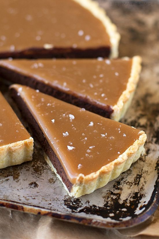 You wont be able to resist this salted caramel bittersweet chocolate tart! Its so incredibly smooth and rich- and of course,